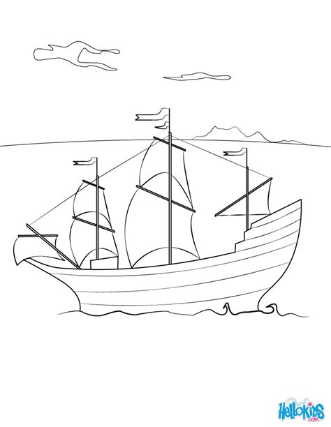 Mayflower Ship Coloring Pages Hellokids Com Mayflower Ship Coloring Page - Mayflower Ship Coloring Page