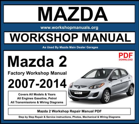 Download Mazda2 Workshop Manual File Type Pdf 