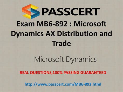 Mb6 892 Microsoft Dynamics Ax Distribution And Trade