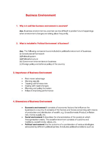Full Download Mba Business Environment Notes Ppt 