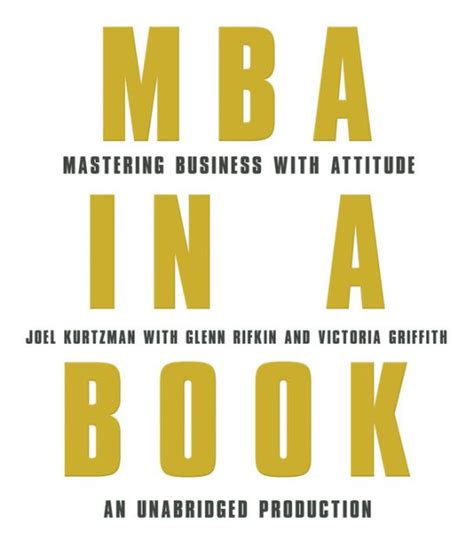 Download Mba In A Book Mastering Business With Attitude 
