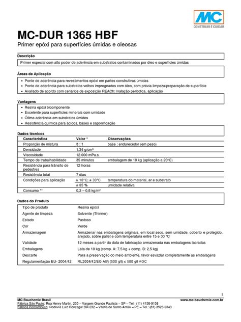 mc dur 1365 hbf