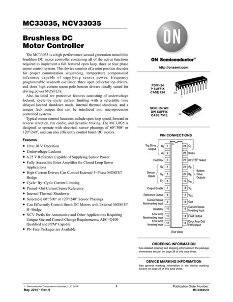 Download Mc33035 Brushless Dc Motor Controller 