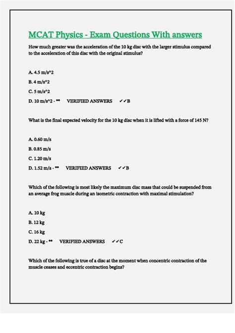mcat physics practice problems solutions manual