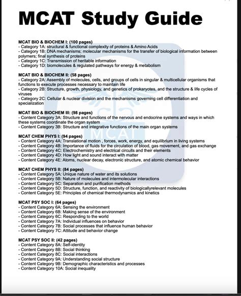 Mcat Study Guide