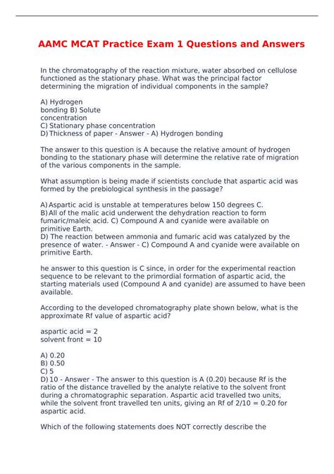 Read Online Mcat Practice Tests With Answers 