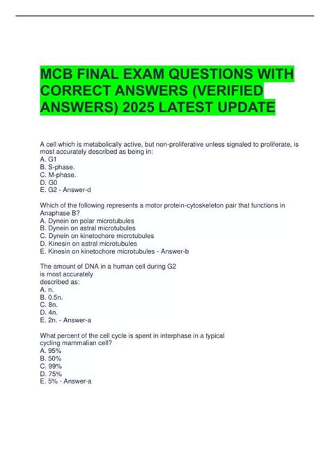Mcb 462 Final Exam