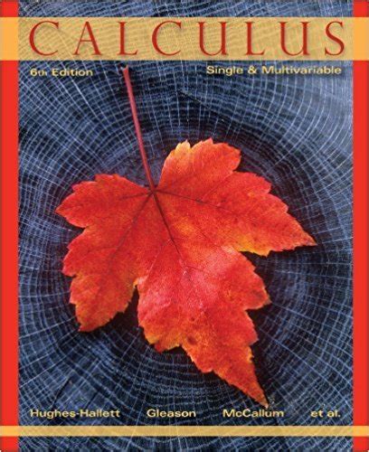 Read Mccallum Multivariable Calculus 6Th Edition 