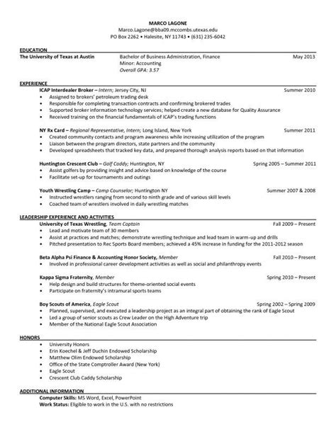 Mccombs Template Resume