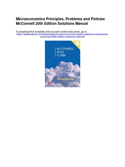 Download Mcconnell Microeconomics 19E Global Edition Problems Answers 