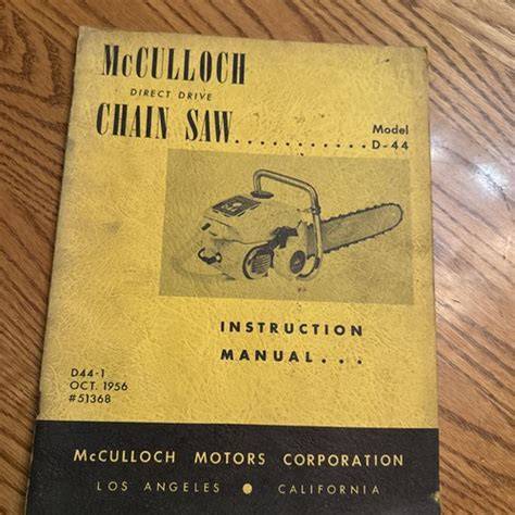 mcculloch chainsaw service manual model 110