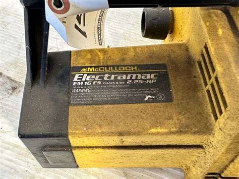 mcculloch electramac em 16 es chain saw