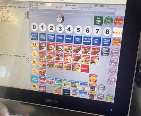 mcdonalds cash register screen practice
