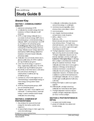 mcdougal biology study guide key