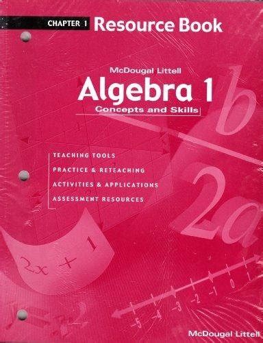 mcdougal littell algebra 1 resource book answer key pdf