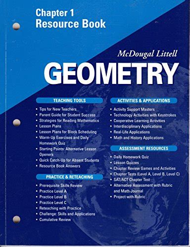 Read Online Mcdougal Littell Geometry Chapter 1 Resource Book 
