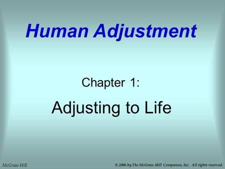 Mcgraw Hill Human Adjustment