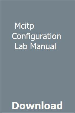 Mcitp Configuration Lab Manual