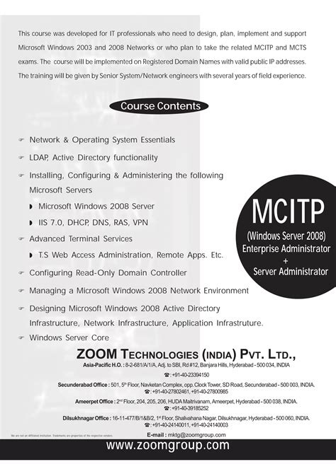Mcitp Network Infrastructure
