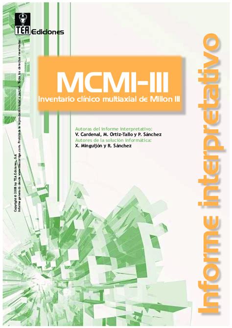 Read Online Mcmi Iii Test Manual 