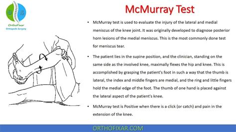 Mcmurrays Test
