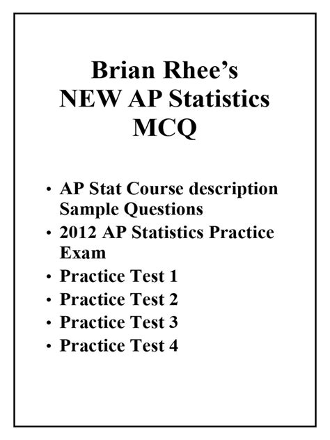 Mcq In Applied Statistics With Answers