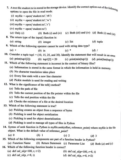 Mcq In Computer Science By Timothy J Williams 4th Edition