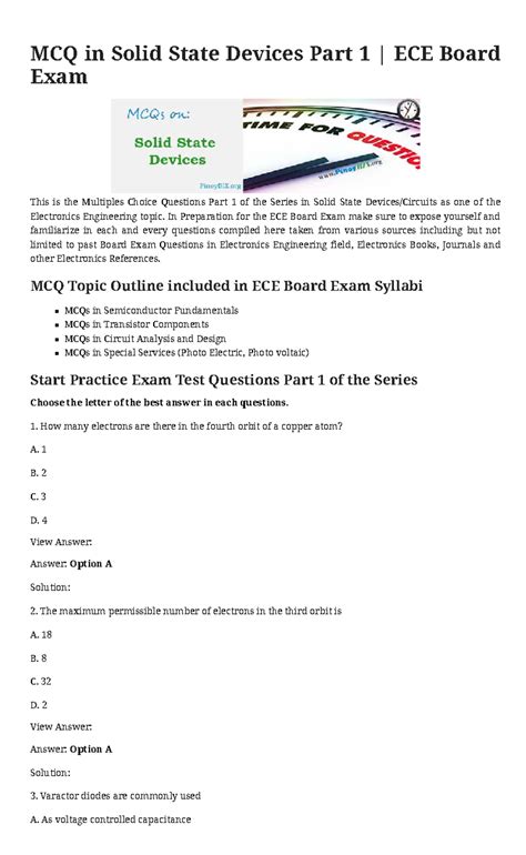 Mcq On Solid State