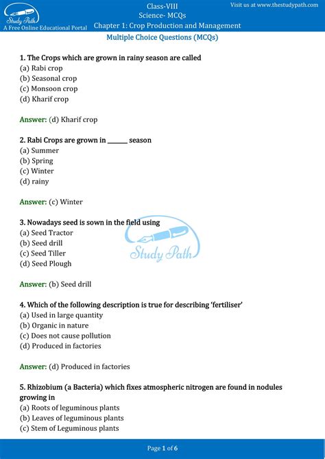 Mcq Questions For Class 8 Maths Pdf