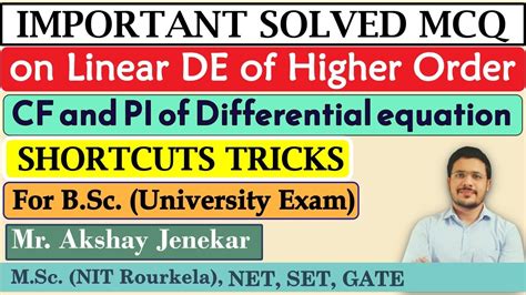 Read Online Mcq About Higher Order Differential Equation Math3 