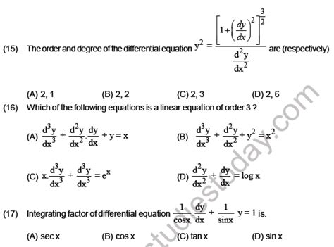 Read Online Mcq About Higher Order Differential Equation Math3 