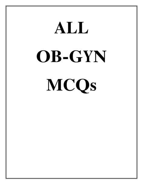 Download Mcq Obs Gyn 