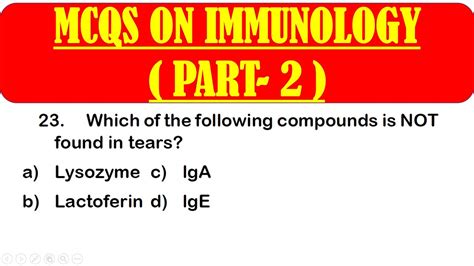 Full Download Mcq On Immunopharmacology With Answers 