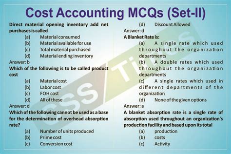 Full Download Mcqs Of Cost Accounting With Answers 