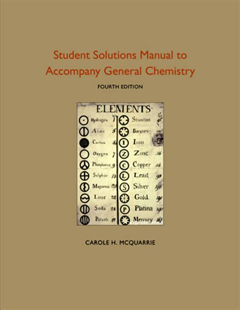 Download Mcquarrie General Chemistry 4Th Edition Solutions Manual 