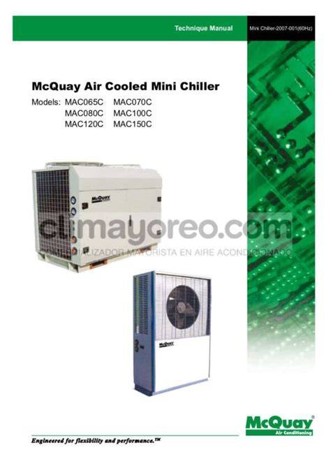 mcquay chiller service manual