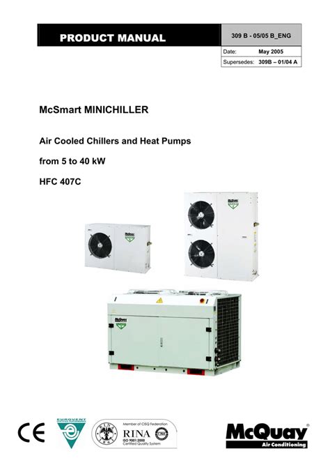 Read Mcquay Air Conditioner User Guide 