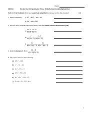 Read Online Mcr3U Practice Test 2 Rational And Transformations Name 