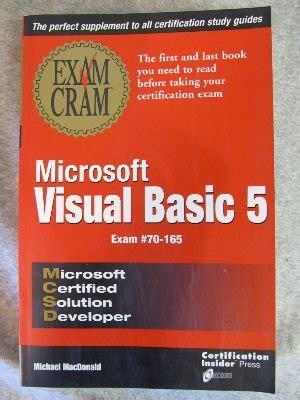 Full Download Mcsd Microsoft Visual Basic 5 Exam Cram 