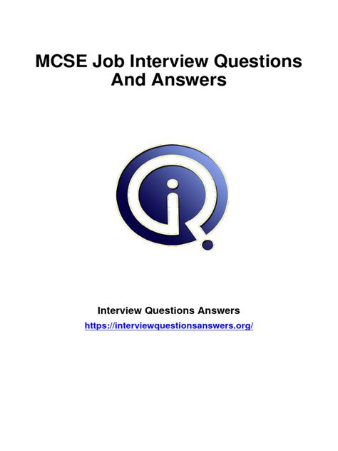 Read Online Mcse Interview Questions And Answers 