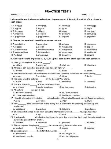 Mct2 Language Practice Test 3 Answer Key