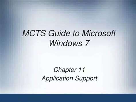 Read Online Mcts Guide To Microsoft Windows 7 Chapter 8 Review Answers 