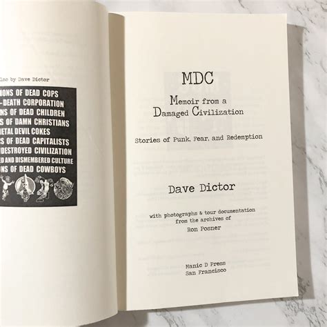 mdc memoir from a damaged civilization stories of