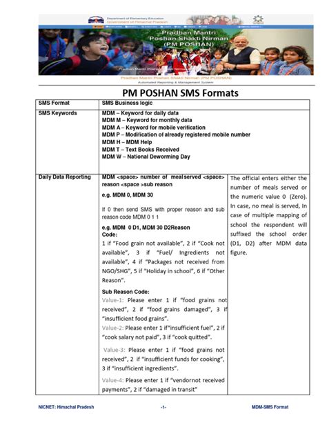 Mdm Sms Report