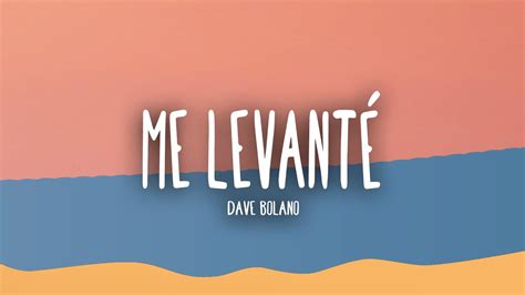 Me Levante Letra