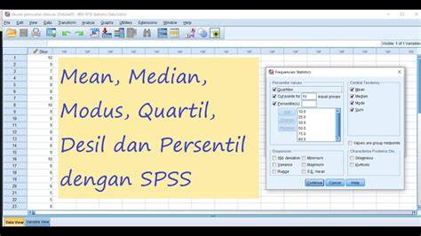 mean median modus quartil desil