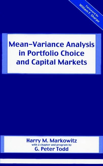 Read Mean Variance Analysis In Portfolio Choice And Capital Markets 