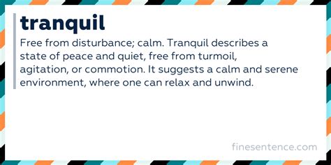 Meaning For Tranquil