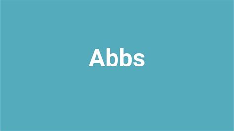 Meaning Of Abbs