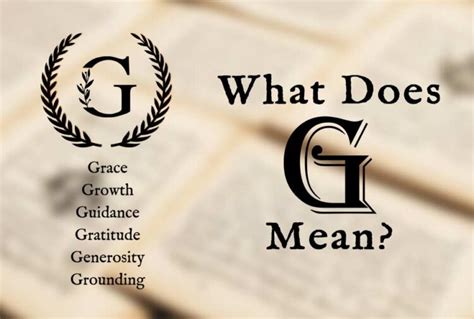 Meaning Of G